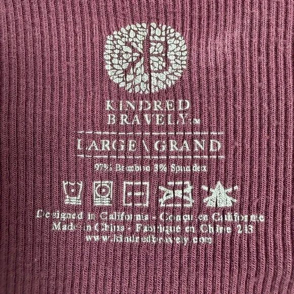 Kindred Bravely Riley Ribbed Bamboo Maternity & Nursing Nightgown Size Large - Picture 10 of 12